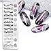 Stamping Plates Nail Art Set Flower Minimalist Geometric Lines Leaves Pattern Theme Image DIY Nail Art Stamp Plate Stamper Kit 6Pcs