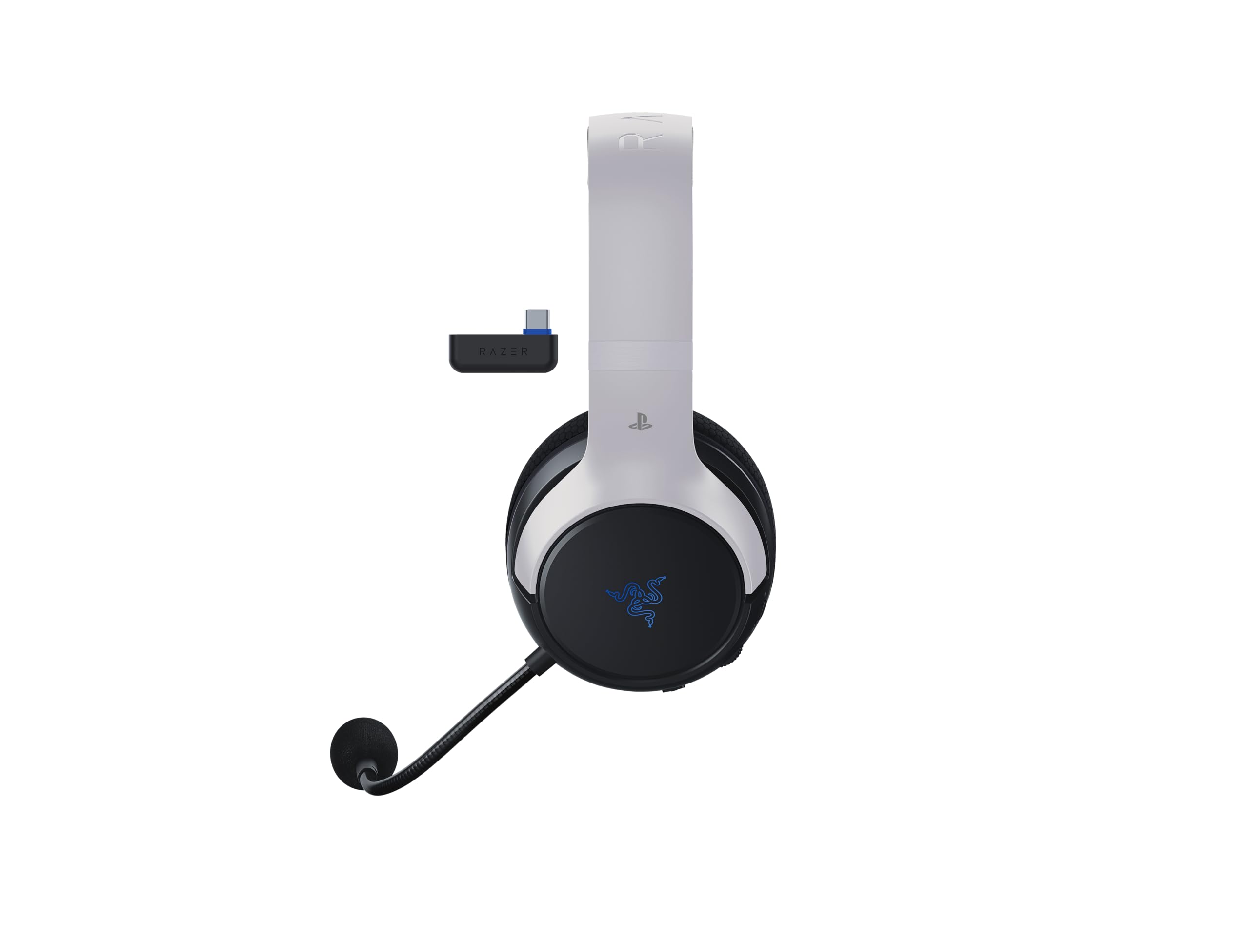 Razer Kaira HyperSpeed (con Licencia Playstation) - Auriculares inalámbricos de Juego para Playstation - 2,4 HyperSpeed y Bluetooth (Triforce 50mm, micrófono HyperClear, multiplataforma) Blanco