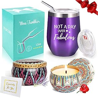 Wine Tumbler with Saying + Scented Candles Gift Set | Not A Day