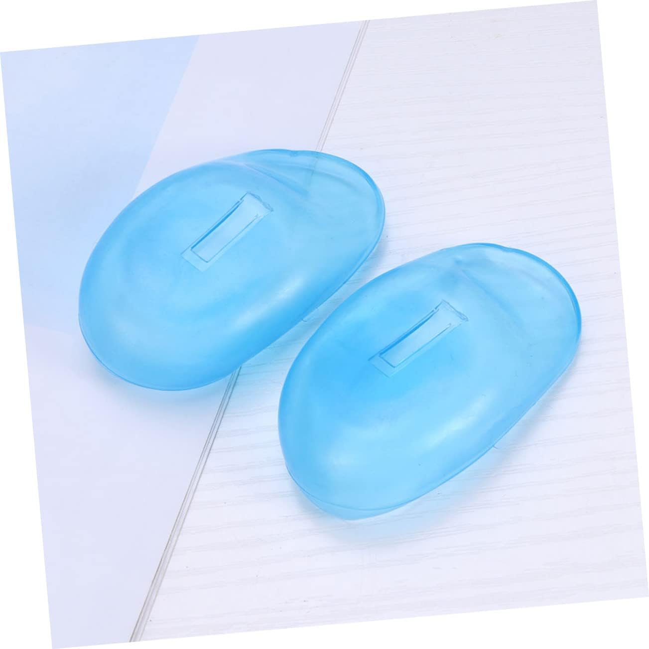 24pcs Professional Silicone Ear Protection Sleeves for Hair Dyeing and Care Soft Earmuffs Sky Blue for Comfort and Noise Reduction