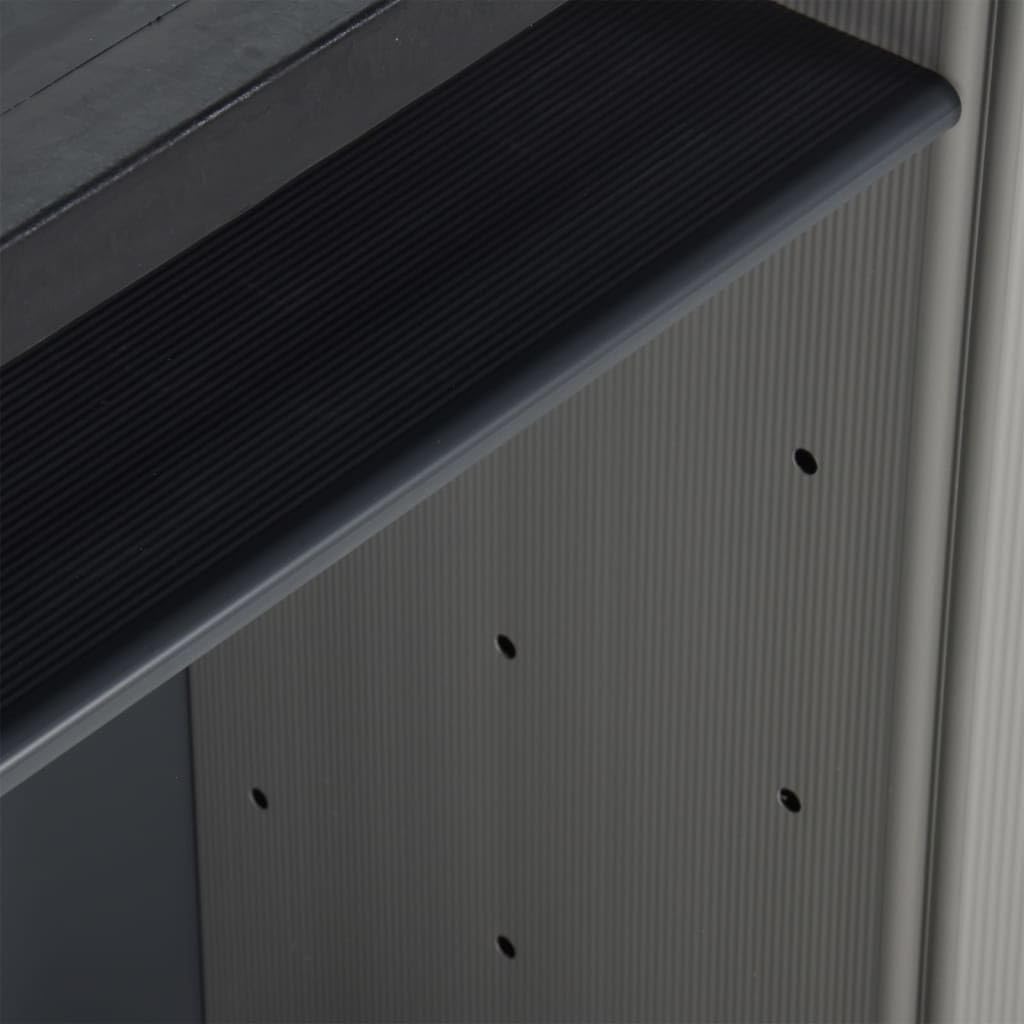 Mülltonnenbox Grau Schwarz 68x40x85 cm PP Mülltonne mit Regal 3 Recycling Müllbeutel Garten Abfall Schrank Kunststoff Müllsammler für Haushalt Außenbereich