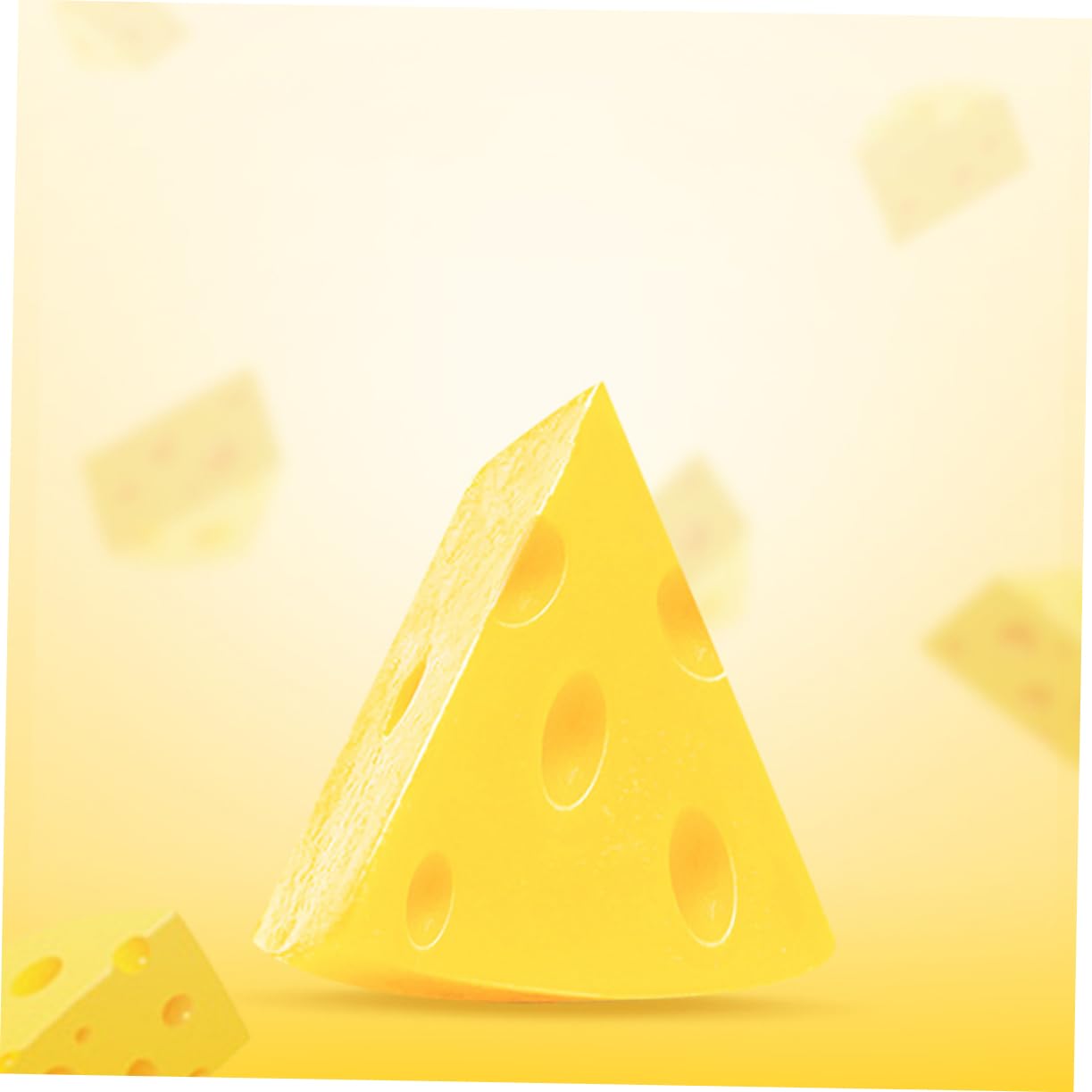 Gogogmee Natural Moisturizing Cheese Shape Facial Cleaning Sponge Gentle Exfoliating Face Scrubbers for Sensitive Skin for Makeup Application Cleansing Highly Absorbent