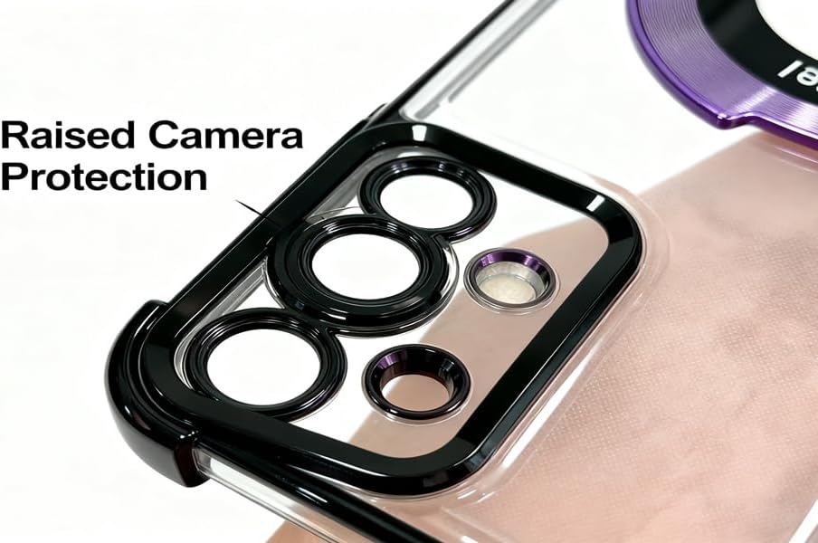 Case Compatible with Samsung Galaxy S23 Ultra Case Rugged softcase Protective with Ring Stand Clear Phone case for Samsung S23 Ultra,Black - Image 4