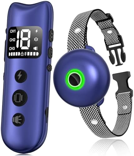 Dog Shock Collar, Dog Training Collar with Remote 2600FT, IPX7 Waterproof Rechargeable E-Collar, 3 Training Modes for Medium Large Dogs