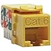 TRIPP LITE Cat6/Cat5e 110 Style Punch Down Keystone Jack Yellow TAA GSA (N238-001-YW)