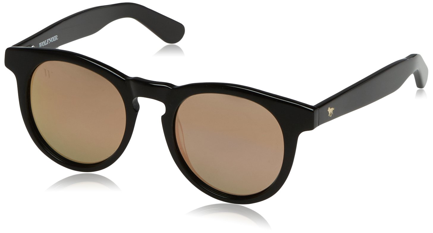 Wolfnoir Unisex Adults’ Hathi Ace Shadowy Sunglasses, Multicolour (Negro/Rose Gold), 45