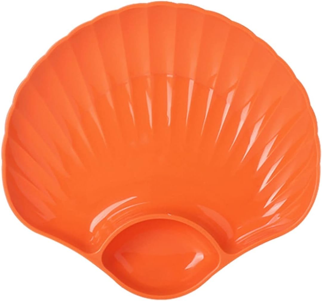 Sugar Bowls Ceramic Dish Accessories Multifunction Fruit Plate Multi-purpose Creative Snack Tray Plastic Shell Shape Tableware(D)