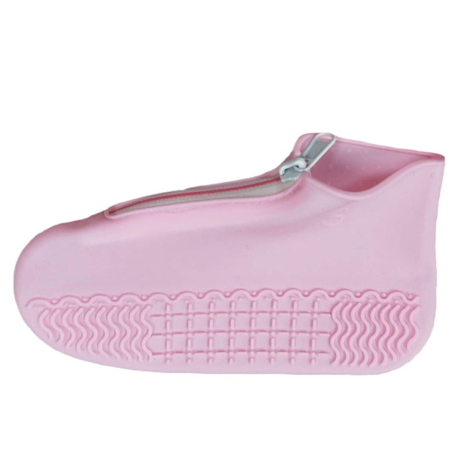 2 Pairs Anti-slip Abdeckung for Schuhe Zubehör Wiederverwendbare Männer Regen Abdeckungen Frauen Wasserdichte Schuh Galoschen für Schuhe(Pink,M)