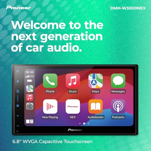 Image of Pioneer DMH-W3000NEX 6.8 inch Double Din Multimedia Digital Media Receiver, Wireless Apple CarPlay and Android Auto, Bluetooth, Backup Camera Compatible, Touchscreen, One Touch Navigation