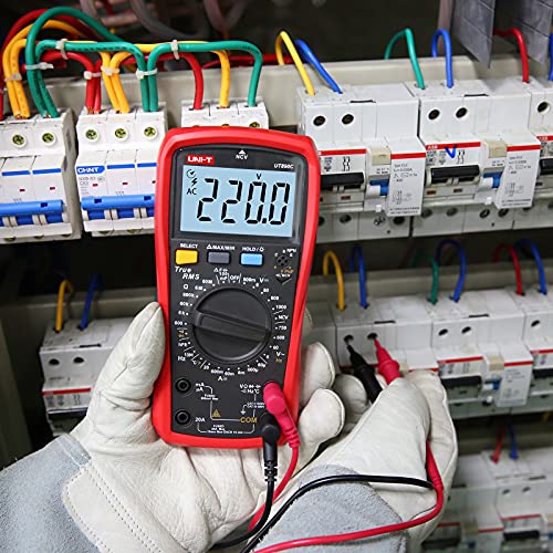 Image of UNI-T Multimeter Kit UT890C True RMS 6000Counts Volt Meter Ohmmeter, Ac Dc Voltage Current Amp Capacitance Meter Temperature hFE Diode Continuity Test NCV for Automotive HVAC