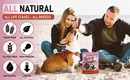 image for Pet Jerky Factory Premium Turkey and Pumpkin 5 oz. Dog Jerky Treats | 