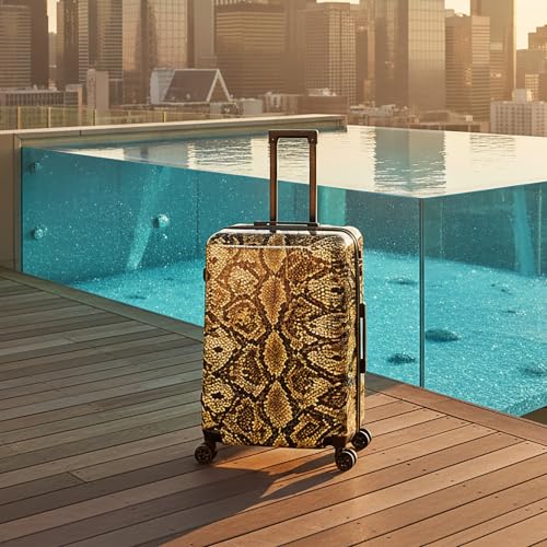 Image of InUSA Snake Print 28-Inch Hardside Spinner Luggage Lightweight & TSA Lock