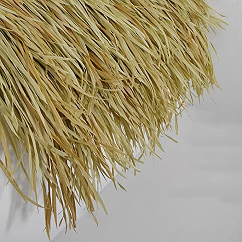 Yimihua Decoración Artificial Techo De Paja Hojas de Palma 0.5x0.45m Paja Decorativa de Techo de Paja de Paja Artificial de Fiesta Tiki de Verano marrón de Paja de p(Size:10 Pieces,Color:Caqui) Cover