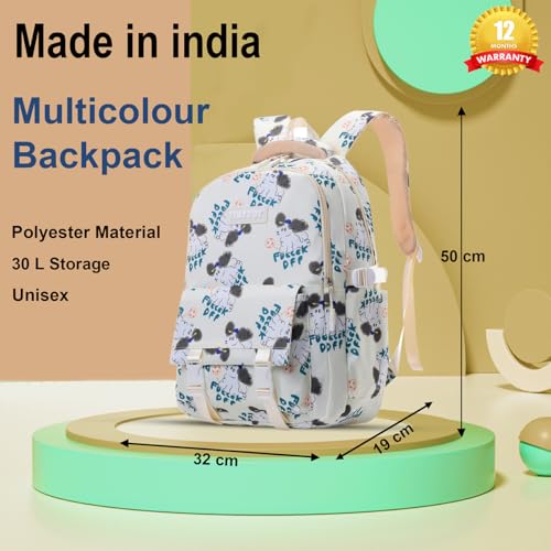 Image of Tinytot 30 Litre Japanese Korean Style School Bag Water-Resistant Laptop & Travel Backpack - Unisex Large 18 Inches Multipurpose Student Backpack for Boys & Girls, Men & Women