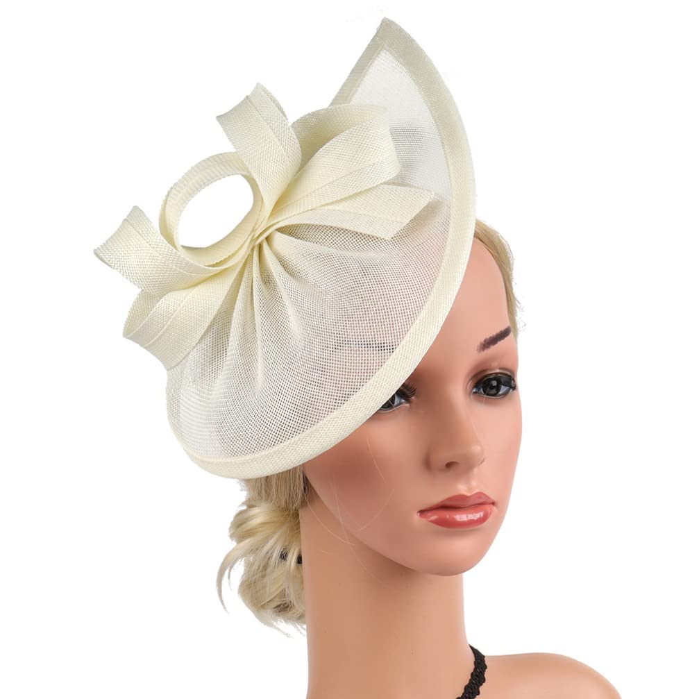 LALAFINA Eleganter Retro Fascinator Zylinderhut Damen Haarclip Leichtes Material Einheitsgröße Kopfschmuck Für Hochzeit Teeparty Cocktailveranstaltungen