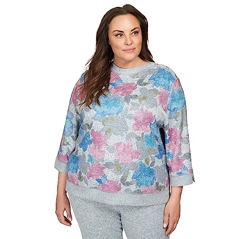 Haut floral grande taille Alfred Dunner Comfort Zone multicolore 3X