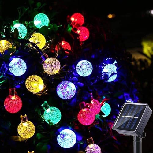 Image of AERYS 45 Bulbs LED Fairy String Solar Light Silicon LED Bulbs 10 Meter Waterproof 8 Mode Outdoor /Indoor Waterproof Solar Powered Led String Light, Decorations for Garden Yard Balcony (Multi-Colour)