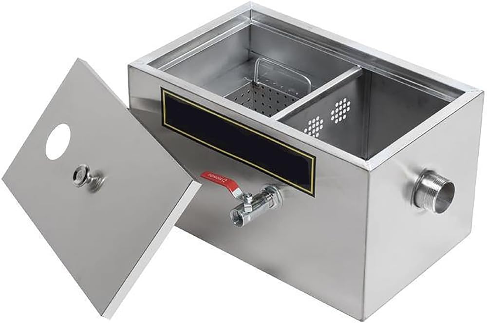 Filtre à graisse et séparateur huile-eau pour bac à graisse commercial de cuisine en inox