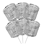 UPKOCH 6 piezas Cestas de Fertilizante de Acero Inoxidable para Bonsái Resistentes y Reutilizables con Tapa para Evitar Pérdidas para Jardinería y Plantas Pequeñas