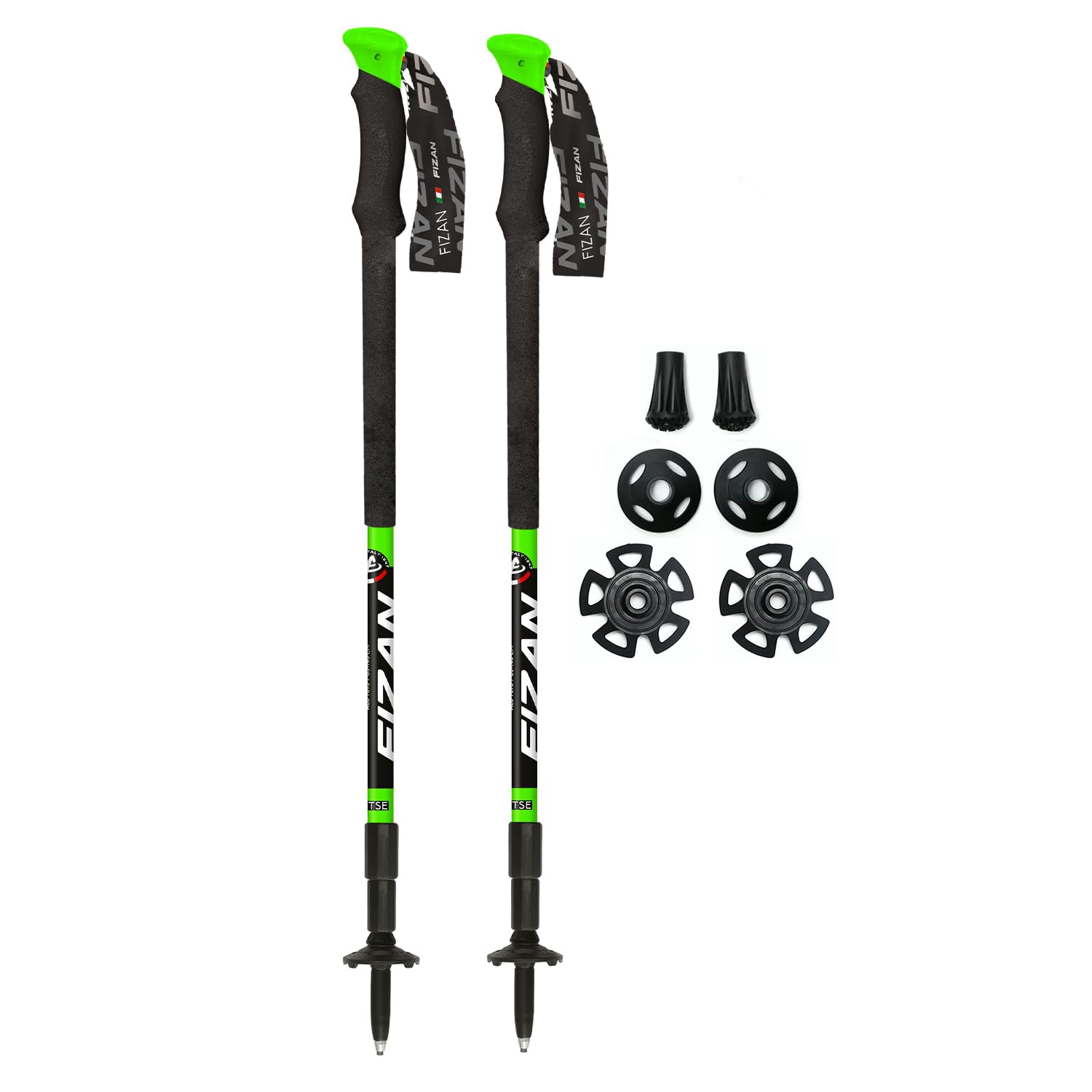 Fizan Lhotse - 8.1 oz Ultralight Adjustable Trekking Poles for Touring, Walking, Hiking, and Skiing