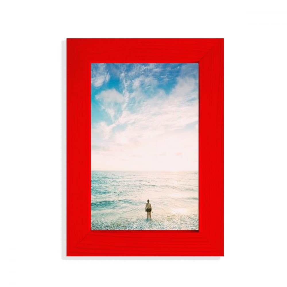 Cadre photo rouge océan pour décorer votre salon au style bord de mer