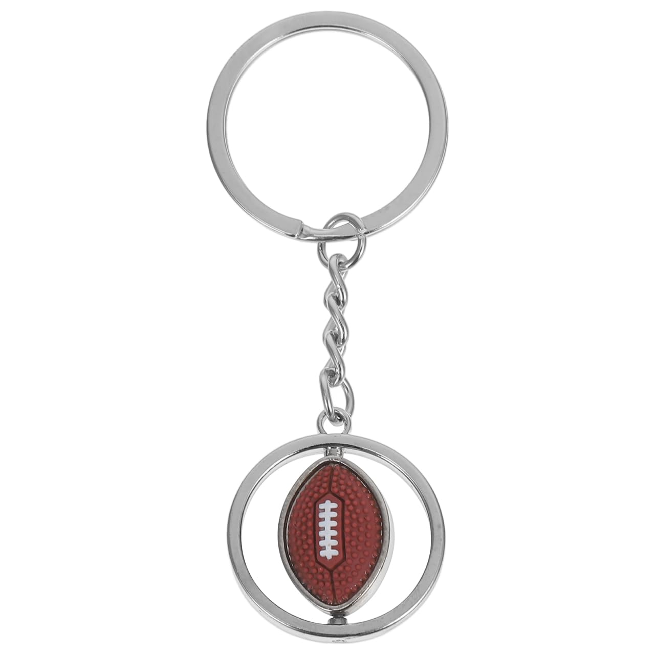 BESTOYARD Rugby Keychain Zinc Alloy Metal Keyring Stress Relief Squeeze Toy Sports Fan Gift for Boys