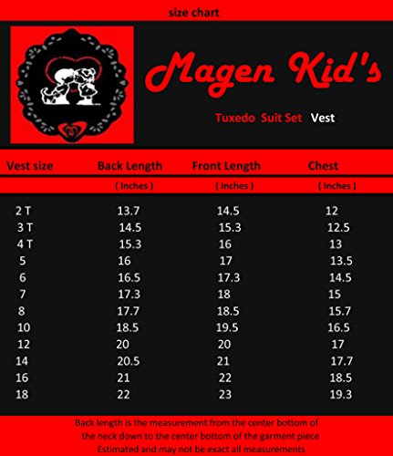 Magen Kids 7 Pcs Boys Slim Fit Formal Light Gray Suit,Vest,Pants,Dress Shirt,Tie Set Size 6 #TOP6