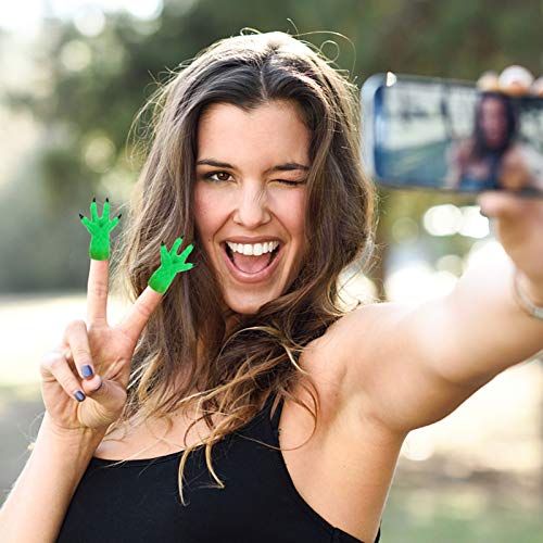 NUOBESTY 1 par de capas de dedo para dedo de demônio engraçadas capas de dedo mini fantoche de dedo