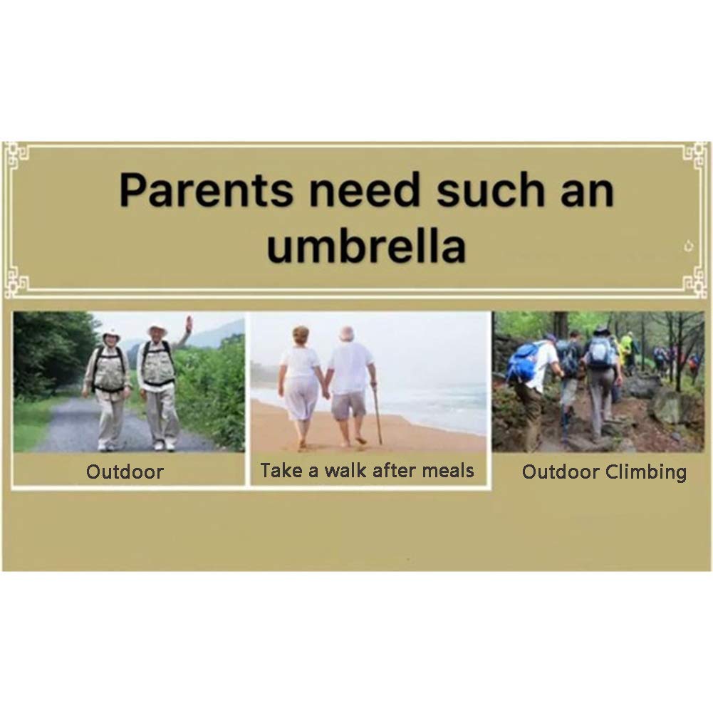 LYGSWDB Kule Parasol Długi uchwyt Oddzielny parasol Wielofunkcyjny Wzmocnienie Antypoślizgowy kij trekkingowy Pomoc dla osób starszych Laska do wspinaczki (biała