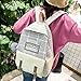 Yannaky Schulranzen Multifunktionale Und Vielseitige Schülerschule Weibliche Version Von Canvas Plaid Vier-Teiliger Rucksack Mode-1 Pc Gray