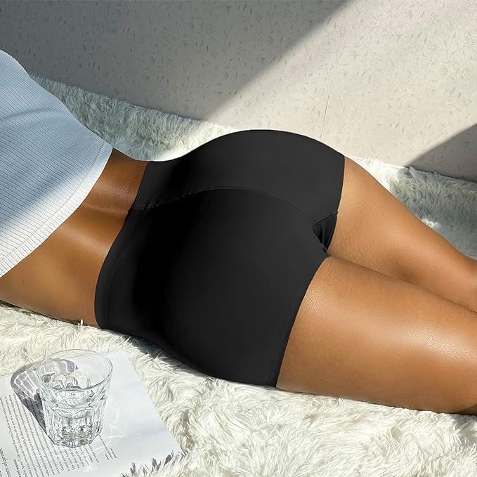 Image of FallSweet No Show Boy Shorts Underwear for Women Seamless Panties Boxer Briefs Pack