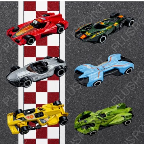Image of PLUSPOINT Premium Die-Cast F1 Models Metal Car | Free Wheel Toy Vehicle for Kids | Realistic Design | Vibrant Paint | No Assembly | Collectible Mini Car Model | Pack of 6 | Multicolor