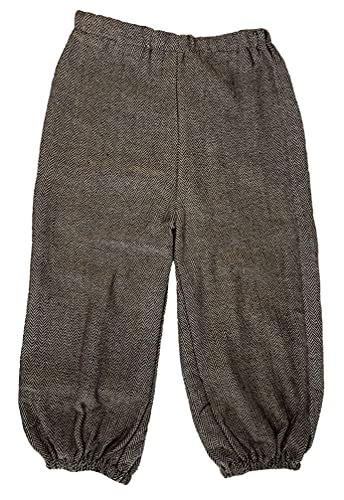 Making Believe Men's Brown Tweed Knickers, Size 16/18 or Small - Renaissance, Pirate, Medieval Costume Pants