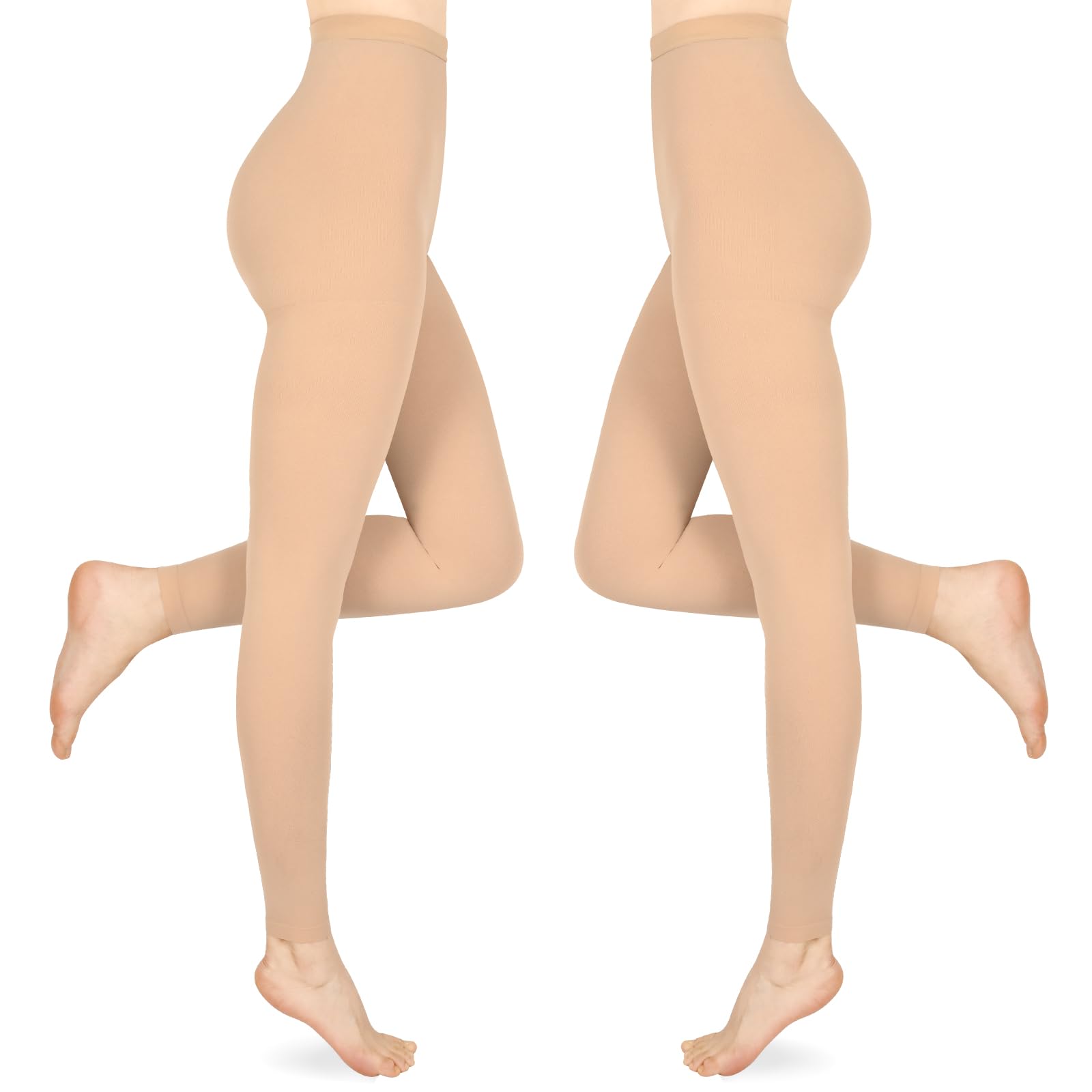 15-20mmHg Compression Pantyhose Stockings for Women &amp; Men, 2 Pairs