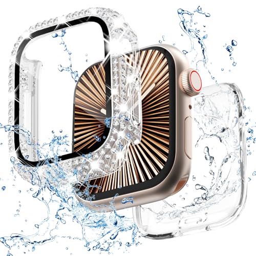Coque étanche compatible iWatch 45 mm avec vitre intégrée en polycarbonate brillant KADES