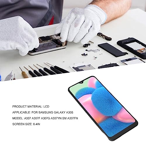 Rankomu 6,3" LCD Digitizer med Ram & Fingeravtryck för Galaxy A30s