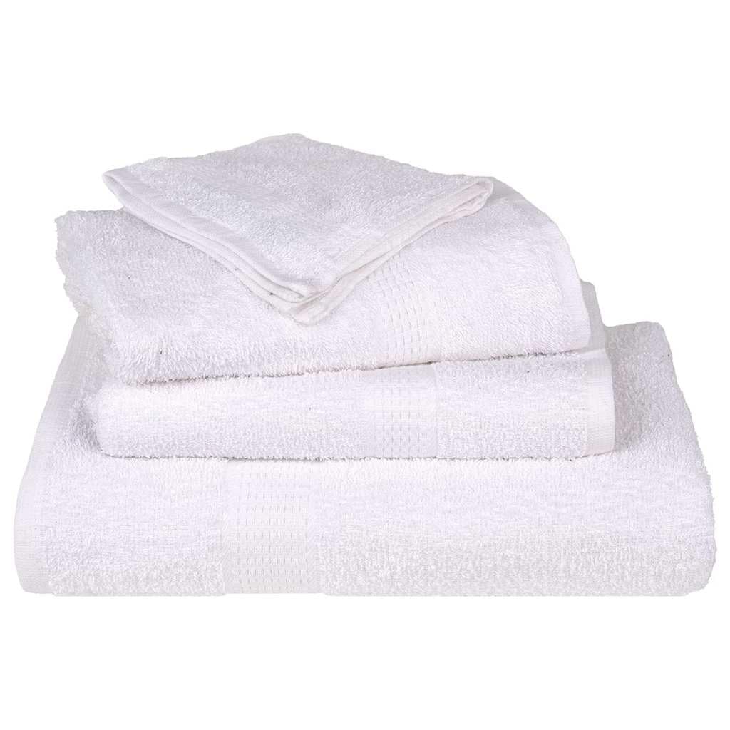 Toallas de invitados, 50 unidades, color blanco, 30 x 50 cm, 360 g/m², 100 % algodón, con trabilla, certificado Öko-Tex, toallas absorbentes para el hogar y el comercio, versátiles