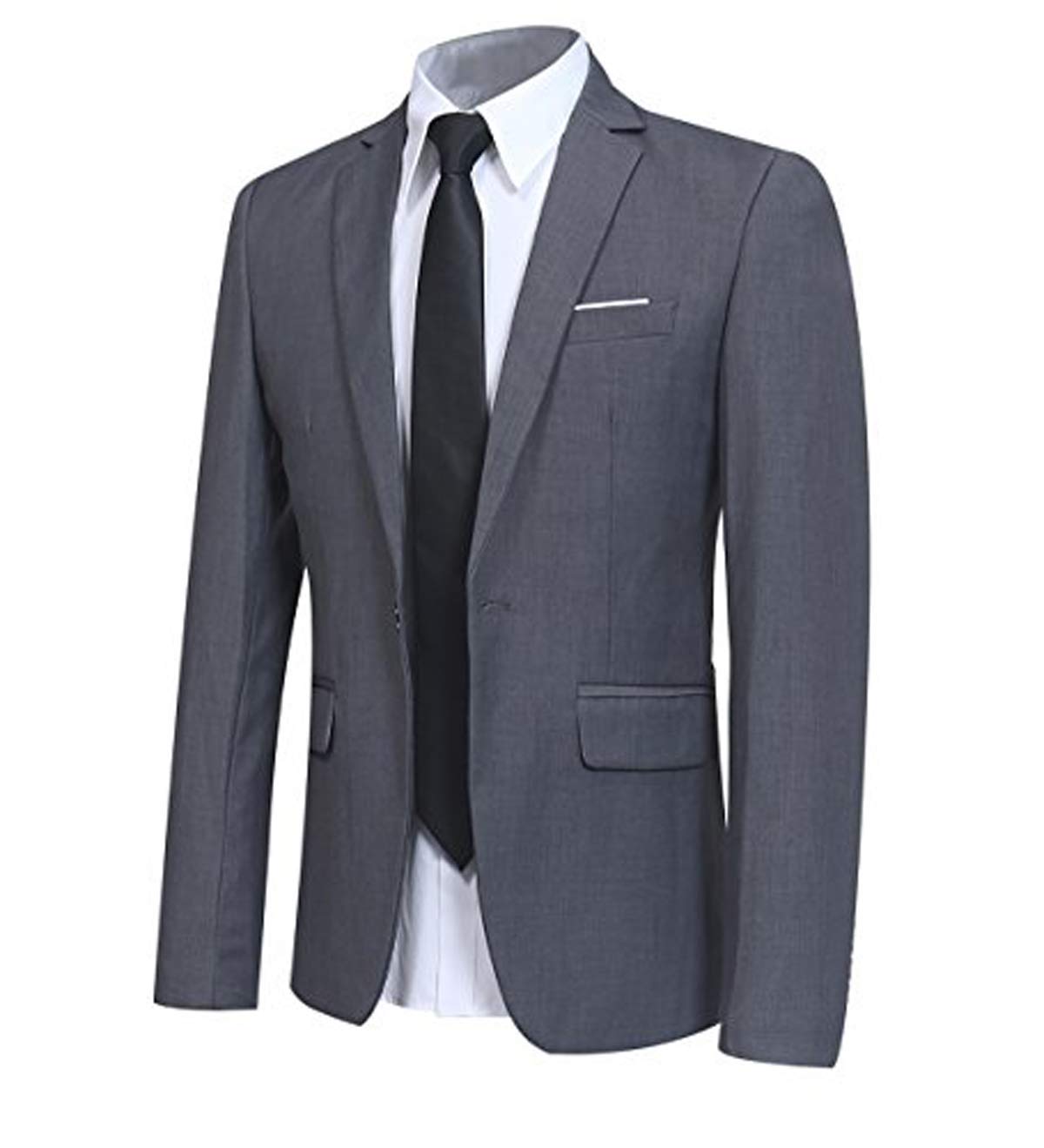 Allthemen Blazer da Uomo Slim Fit Formale Giacca da Abito One Button Monopetto Casual Tuxedo Suit Giacche Smart Blazer