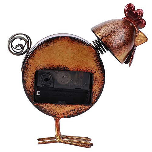 Reloj de mesa retro con forma de pollo Jeffergarden de hierro 4