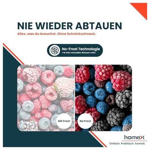 homeX Kühl-Gefrier-Kombination 253 Liter