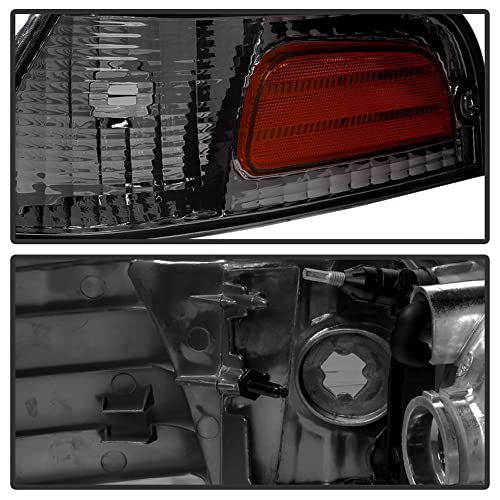 Acanii - For 1998-2011 Ford Crown Victoria Smoked Lens 4Pcs Headlights W/Corner Signal Lights Replacement Set Left+Right #TOP3
