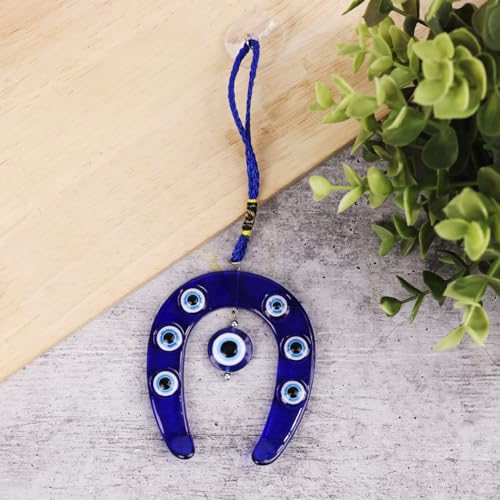 Image of Evil Eye Ghode Ki Naal Wall Hanging Decoration for Car Dashboard | Aesthetic Home Decor | Ideal Gift Items for Positive Energy & Good Luck | Nazar Battu for Home Entrance