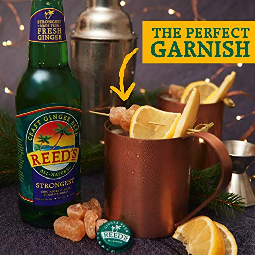 Reed's All Natural Crystallized Ginger Nuggets In A 16 Oz Resealable Bag - Baby Ginger Root Fruit Slices Sweetened With Raw Cane Sugar Crystals - High Energy Ginger Candies For Snacking - 12 Pack #TOP3