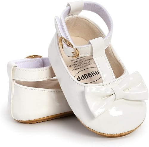 Miniatura 4 de HsdsBebe Zapatos planos Mary Jane para bebés y niñas, suela suave, antideslizante, con lazo, suela suave, para los primeros pasos, zapatos de vestir