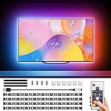 Novostell LED TV Hintergrundbeleuchtung USB, LED Strip 2M RGB LED Streifen mit RF Fernbedienung 20 Farben 8 Modi, Hintergrundbeleuchtung Fernseher für 40-60 Zoll HDTV, TV Bildschirm, PC