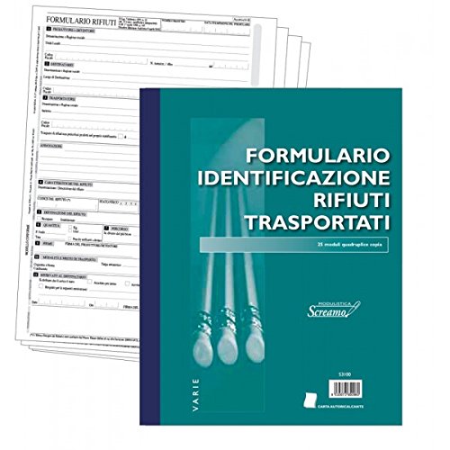10 formulari identificazione rifiuti 4 copie