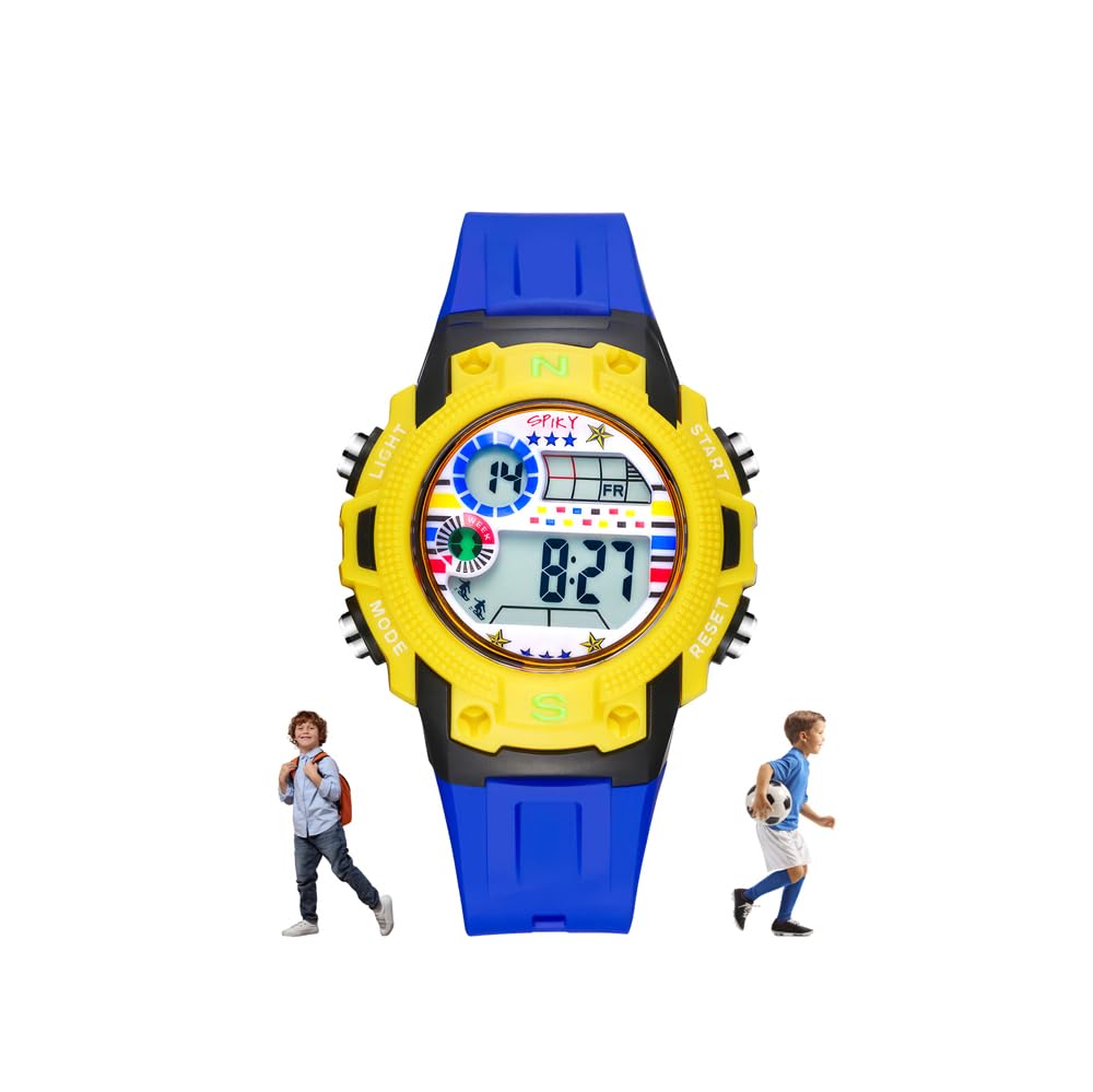 SPIKY Digital Sports Watch with Luminous LED Light Multifunctional Wrist Watch for Kids Alarm Sporty Round Display Watches with Comfortable Silicone Strap for Girls and Boys (3-16 Yrs) (B0CRKLLCPX) Amazon Price History, Amazon Price Tracker