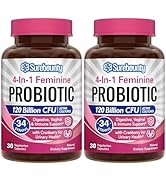 Surebounty Probiotics for Women, 120 Billion CFU 34 Strains, Prebiotics, Digestive Enzymes, Cranb...