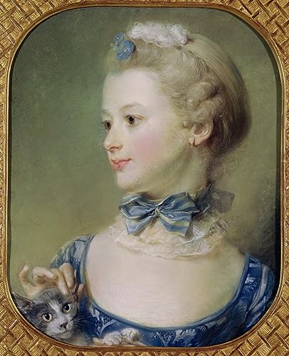 Tableau Jeune fille au chat créez un coin de lecture vintage chaleureux