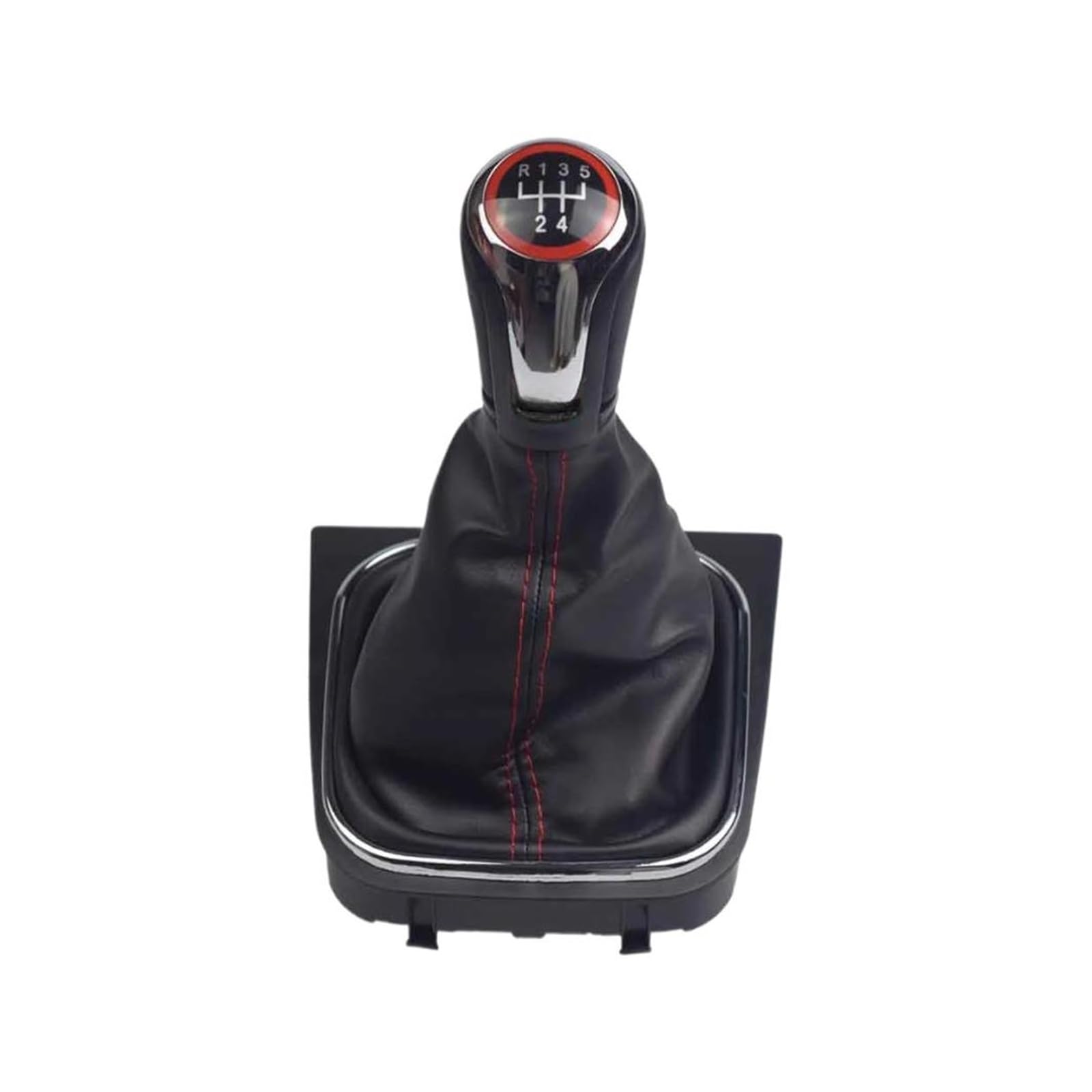MKGKACVCPT Gear Shifter Knob for Golf 5 MK5 for Golf 6 MK6 for Jetta MK3 for Scirocco III 137 138 for EOS 1F7 1F8 Performance Stylish Shift Lever Knob 1X Shift with Gaitor(Chrome-5Speed-boot)